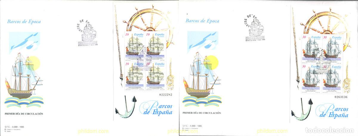Timbres: 244580 MNH ESPA&Ntilde;A 1995 BARCOS DE ESPA&Ntilde;A