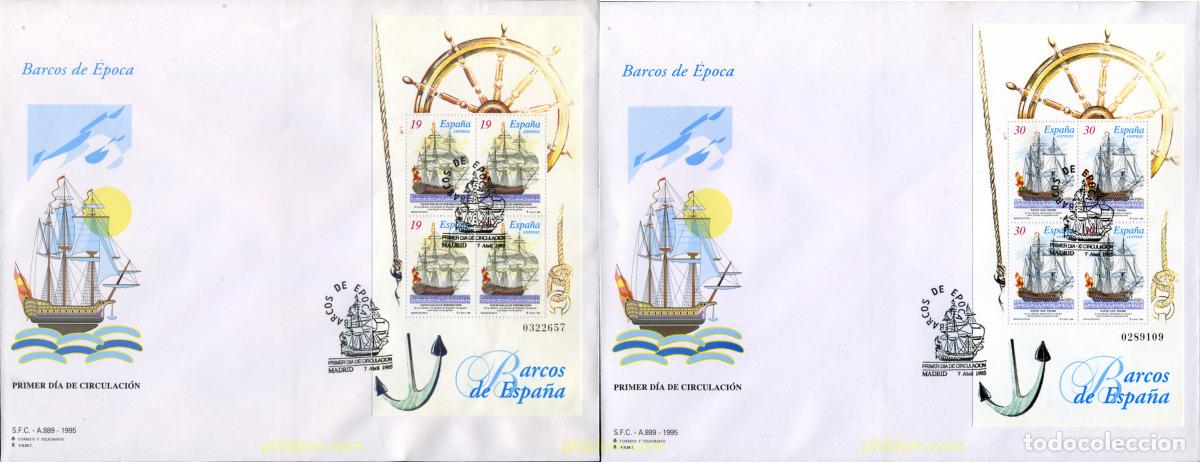 Timbres: 355299 MNH ESPA&Ntilde;A 1995 BARCOS DE ESPA&Ntilde;A