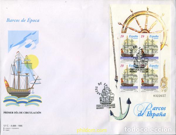 Timbres: 355300 MNH ESPA&Ntilde;A 1995 BARCOS DE ESPA&Ntilde;A