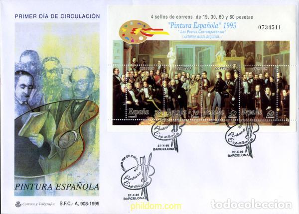 Sellos: 317269 MNH ESPA&Ntilde;A 1995 PINTURA ESPA&Ntilde;OLA. ANTONIO MARIA ESQUIVEL