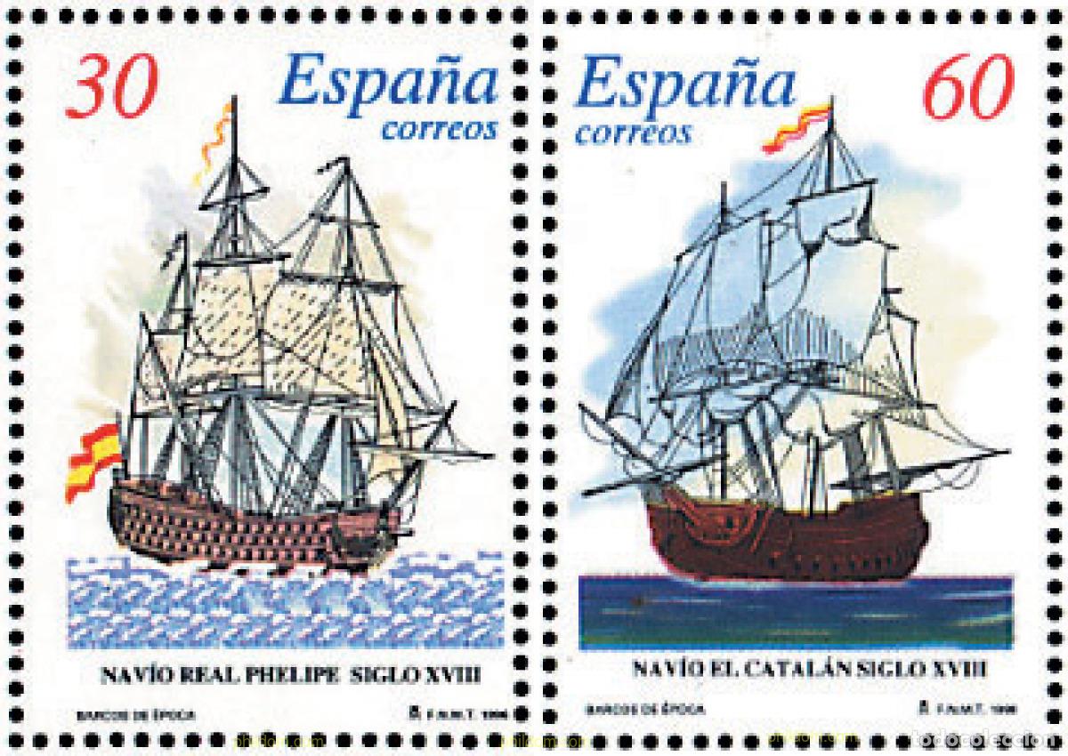 Sellos: 4176 MNH ESPA&Ntilde;A 1996 BARCOS DE ESPA&Ntilde;A