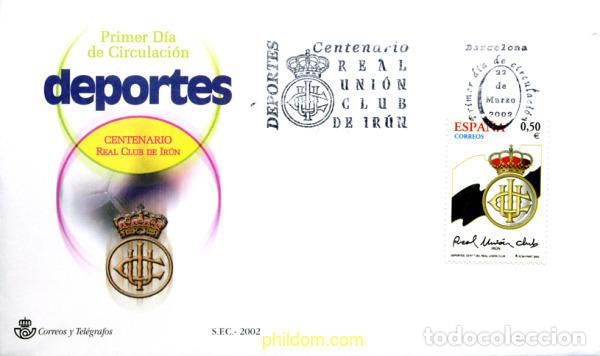 Briefmarken: 261456 MNH ESPA&Ntilde;A 2002 CENTENARIO DEL REAL UNION CLUB DE IRUN