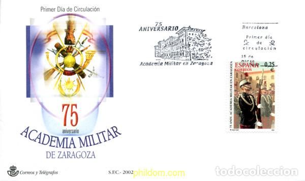 Sellos: 261454 MNH ESPA&Ntilde;A 2002 75 ANIVERSARIO DE LA ACADEMIA MILITAR EN ZARAGOZA