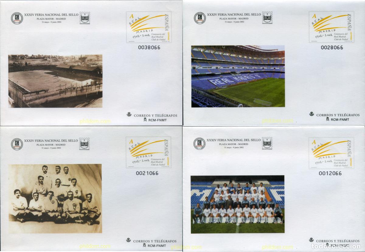 Sellos: 22862 MNH ESPA&Ntilde;A 2002 CENTENARIO DEL REAL MADRID CLUB DE FUTBOL