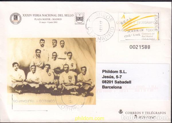 Sellos: 576650 MNH ESPA&Ntilde;A 2002 CENTENARIO DEL REAL MADRID CLUB DE FUTBOL