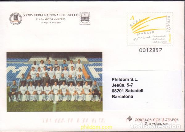 Sellos: 592511 MNH ESPA&Ntilde;A 2002 CENTENARIO DEL REAL MADRID CLUB DE FUTBOL
