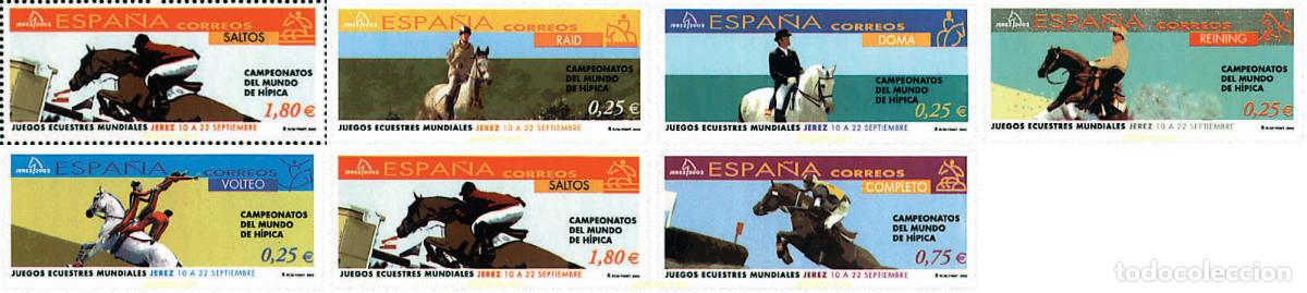 Sellos: 260794 MNH ESPA&Ntilde;A 2002 JEREZ 2002. CAMPEONATOS DEL MUNDO DE HIPICA