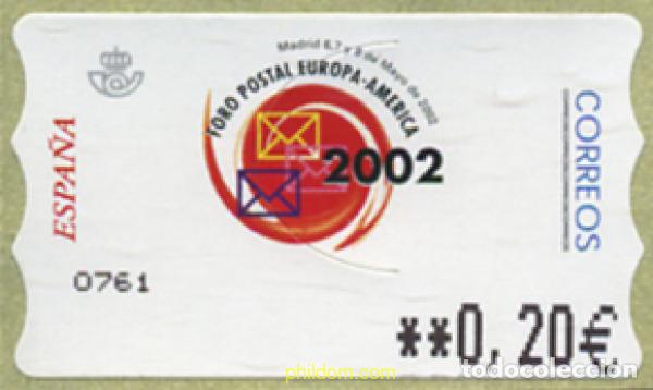 Sellos: 251788 MNH ESPA&Ntilde;A 2002 FORO POSTAL EUROPA-AMERICA