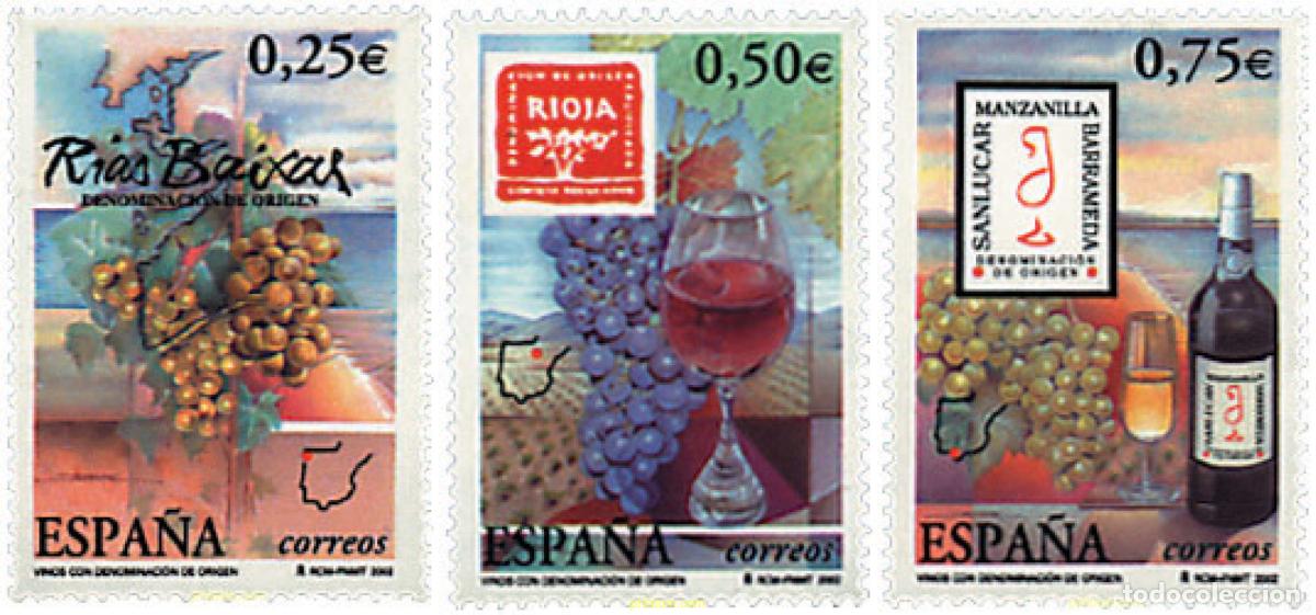Sellos: 118310 MNH ESPA&Ntilde;A 2002 VINOS CON DENOMINACION DE ORIGEN