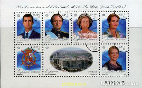 Sellos: 208302 MNH ESPA&Ntilde;A 2001 25 ANIVERSARIO DEL REINADO DE DON JUAN CARLOS I