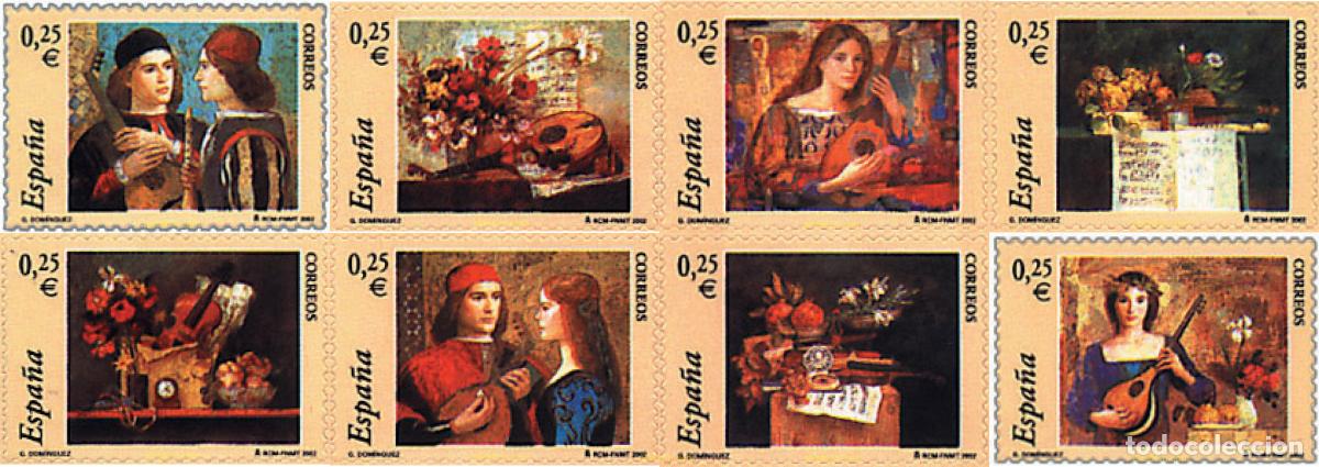 Sellos: 119239 MNH ESPA&Ntilde;A 2002 PINTURAS DE GOYO DOMINGUEZ. LA MUSICA