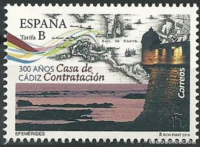 Sellos: Espa&ntilde;a 2018 Edifil 5202 Sello ** 300 A&ntilde;os Casa de Contratacion Cadiz Michel 5225 Yvert 4930 Spain