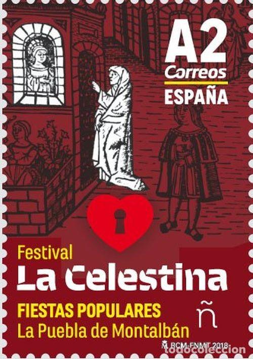 Sellos: Espa&ntilde;a 2018 Edifil 5229 Sello ** Festival La Celestina La Puebla de Montalban Calisto y Melibea