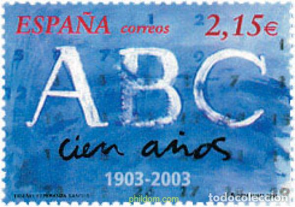 Stamps: 110768 MNH ESPA&Ntilde;A 2003 CIEN A&Ntilde;OS DEL DIARIO ABC