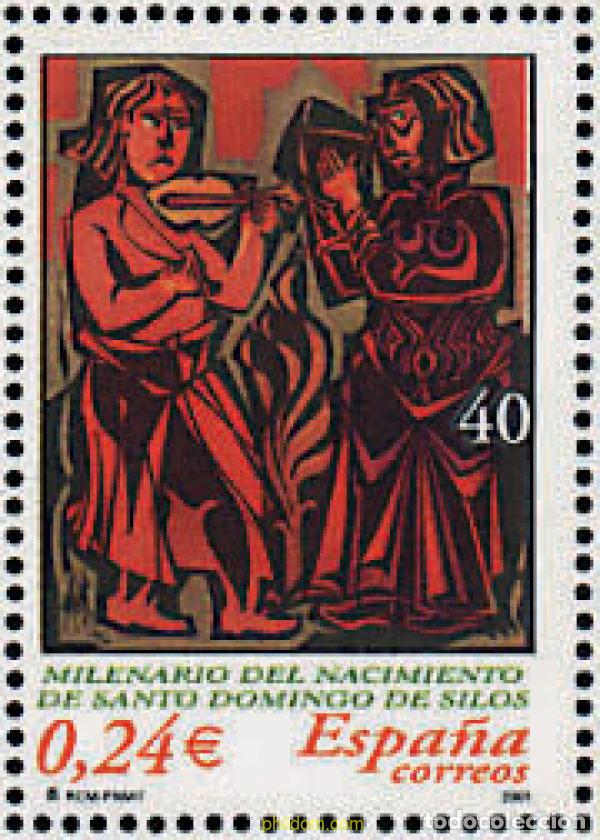 Sellos: 117968 MNH ESPA&Ntilde;A 2001 MILENARIO DEL NACIMIENTO DE SANTO DOMINGO DE SILOS