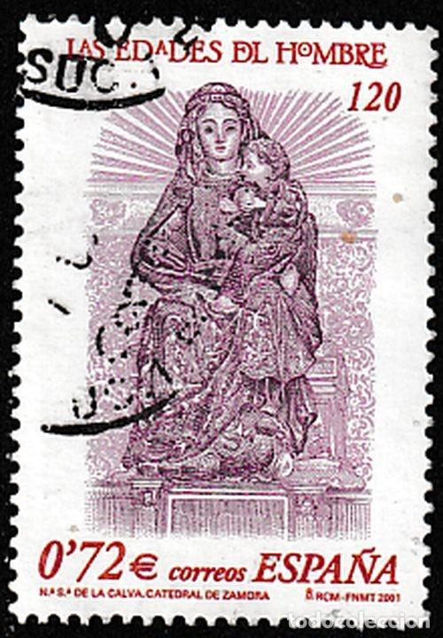 Sellos: Espa&ntilde;a 2001 Edifil 3809 Sello &ordm; Las Edades del Hombre Nuestra Se&ntilde;ora de la Calva Catedral de Zamora