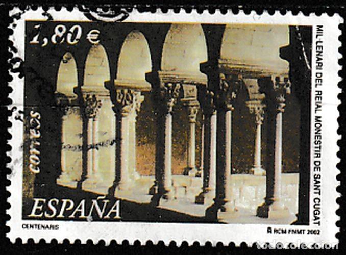 Sellos: Espa&ntilde;a 2002 Edifil 3893 Sello &ordm; Milenario del Real Monasterio de San Cugat (Barcelona) Claustro
