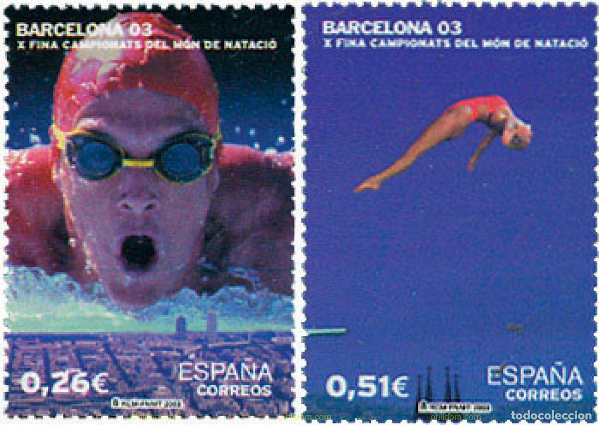 Francobolli: 124718 MNH ESPA&Ntilde;A 2003 BARCELONA 03. X FINA CAMPEONATOS DEL MUNDO DE NATACION