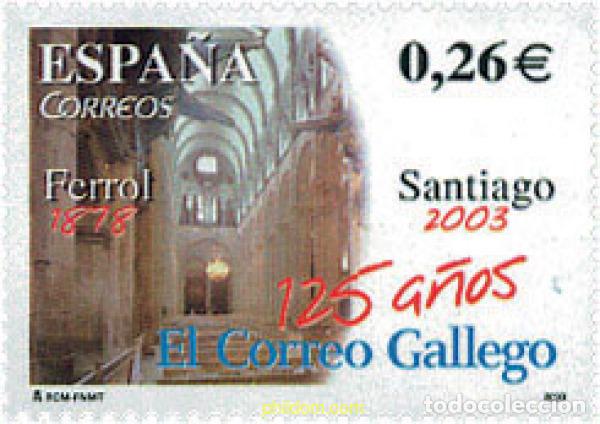Timbres: 124752 MNH ESPA&Ntilde;A 2003 125 ANIVERSARIO DE &rdquo;EL CORREO GALLEGO&rdquo;