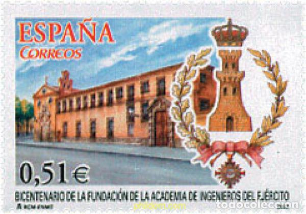 Timbres: 124757 MNH ESPA&Ntilde;A 2003 BICENTENARIO DE LA ACADEMIA DE INGENIEROS DEL EJERCITO