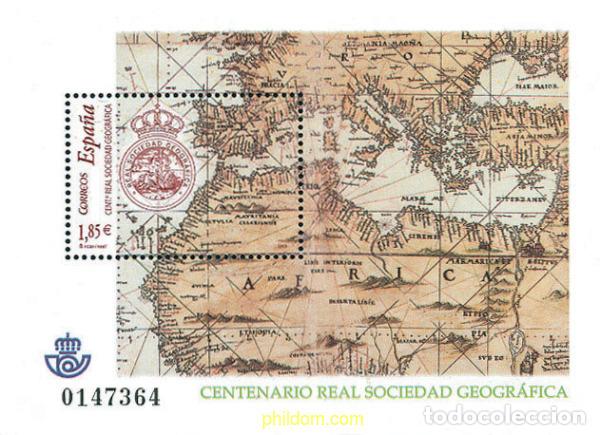 Timbres: 124760 MNH ESPA&Ntilde;A 2003 CENTENARIO DE LA SOCIEDAD GEOGRAFICA