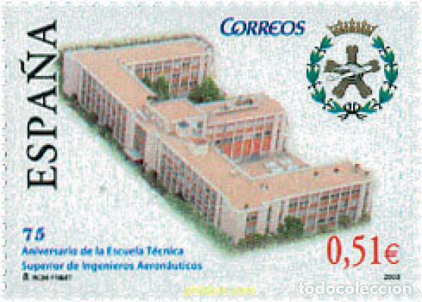 Sellos: 124763 MNH ESPA&Ntilde;A 2003 75 ANIVERSARIO DE LA ESCUELA TECNICA SUPERIOR DE INGENIEROS AERONAUTICOS