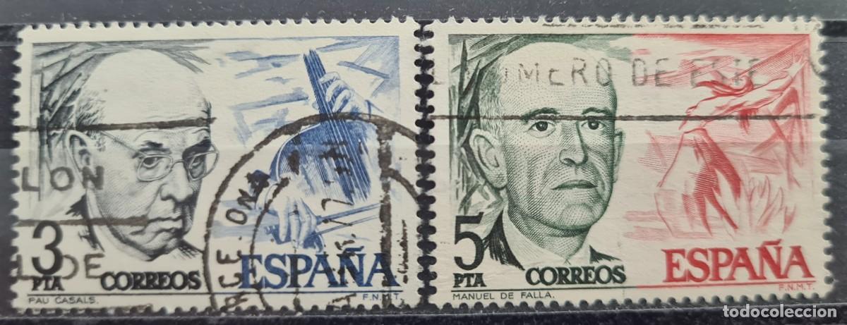 Sellos: Serie completa de sellos usados de Espa&ntilde;a 1976: M&uacute;sicos espa&ntilde;oles