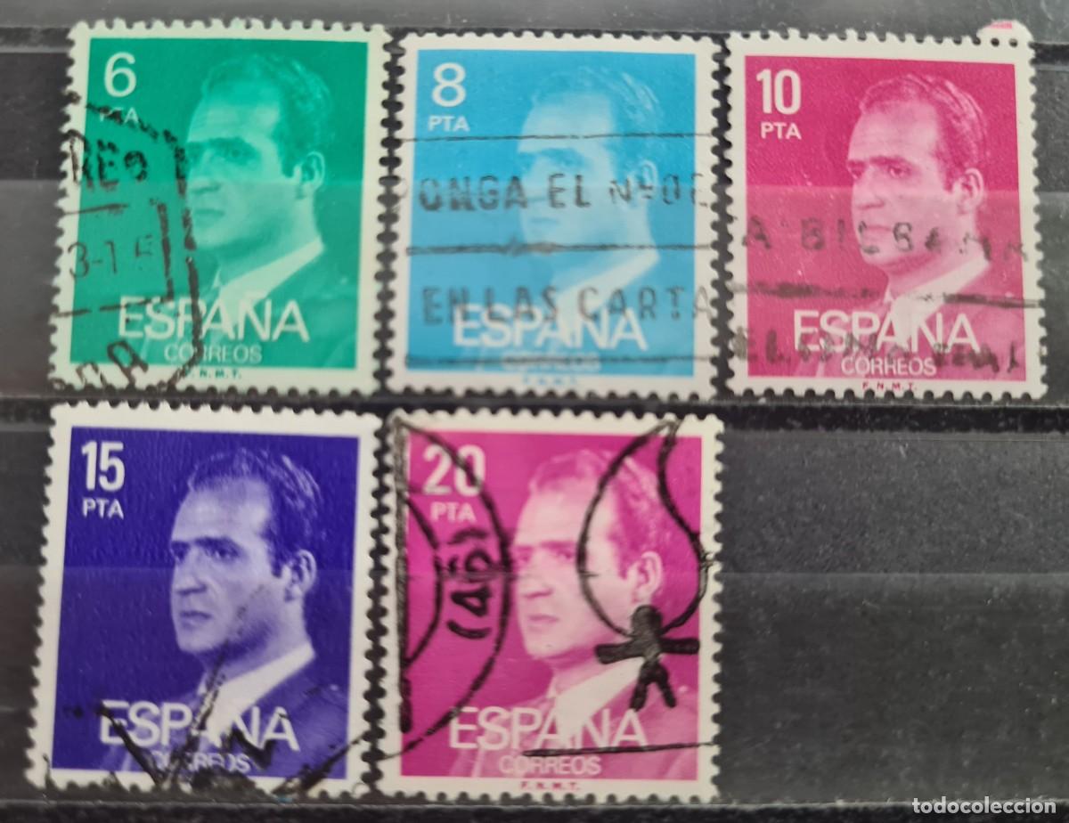 Briefmarken: Serie de sellos usados de Espa&ntilde;a 1977: Juan Carlos I