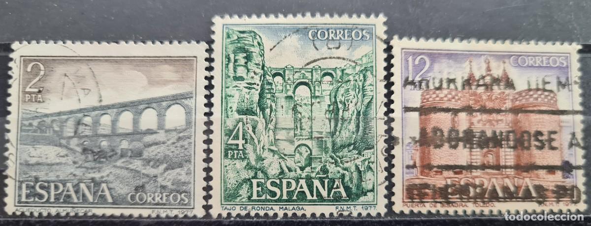 Briefmarken: Serie de sellos usados de Espa&ntilde;a 1977: Serie tur&iacute;stica