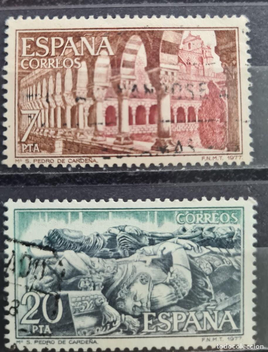 Briefmarken: Serie de sellos usados de Espa&ntilde;a 1977: Monasterio de San Pedro de Cardena