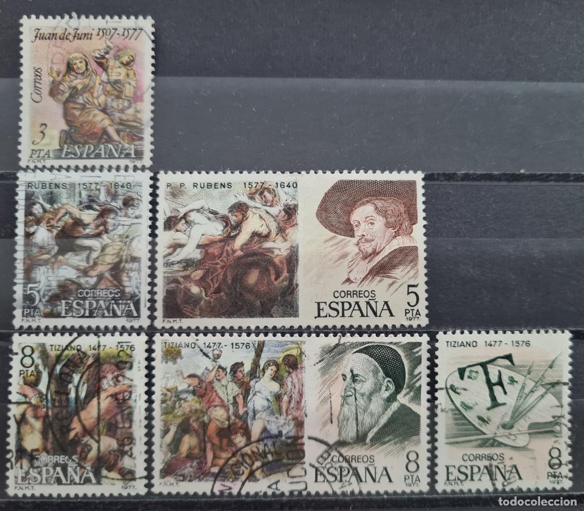 Briefmarken: Serie de sellos usados de Espa&ntilde;a 1978: Escultores y pintores