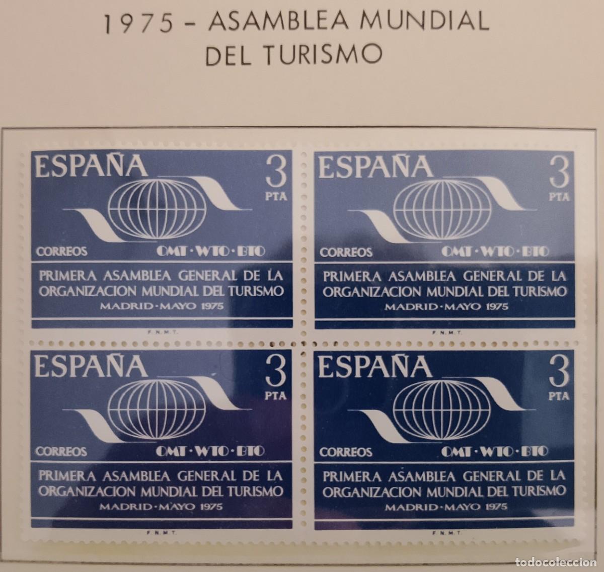 Timbres: Sellos en bloque de 4. Edifil 2262. Primera Asamblea General de la Organizaci&oacute;n Mundial del Turismo