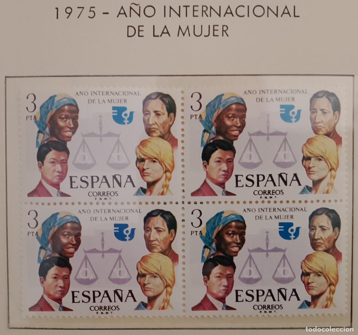 Selos: Sellos en bloque de 4. Edifil 2264. A&ntilde;o Internacional de la Mujer. 1975.