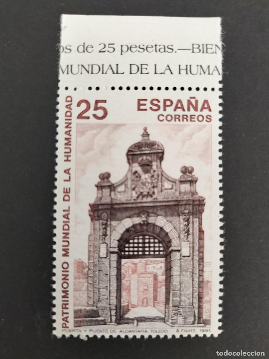 Sellos: Edifil 3147 MNH Bienes Culturales Puente y Puerta de Alcantara de Toledo Espa&ntilde;a 1991