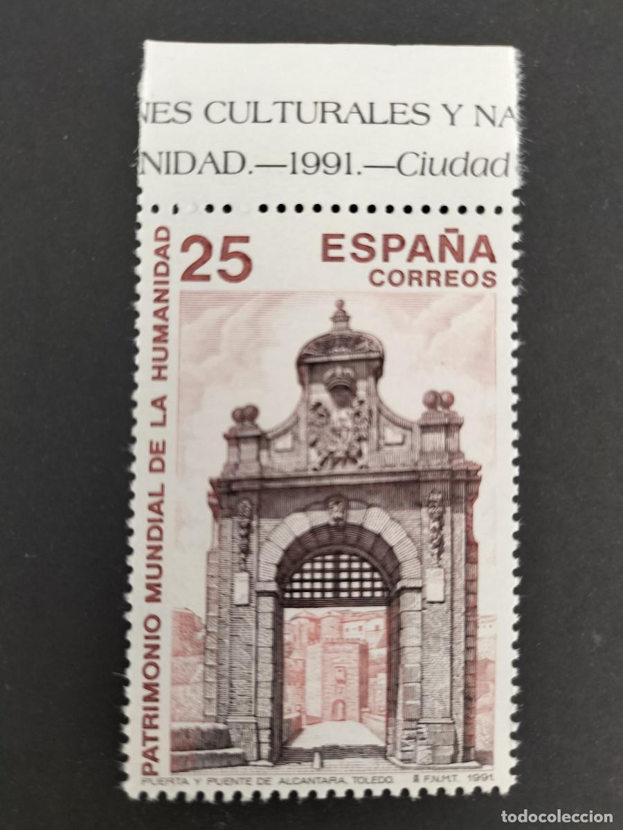 Sellos: Edifil 3147 MNH Bienes Culturales Puente y Puerta de Alcantara de Toledo Espa&ntilde;a 1991