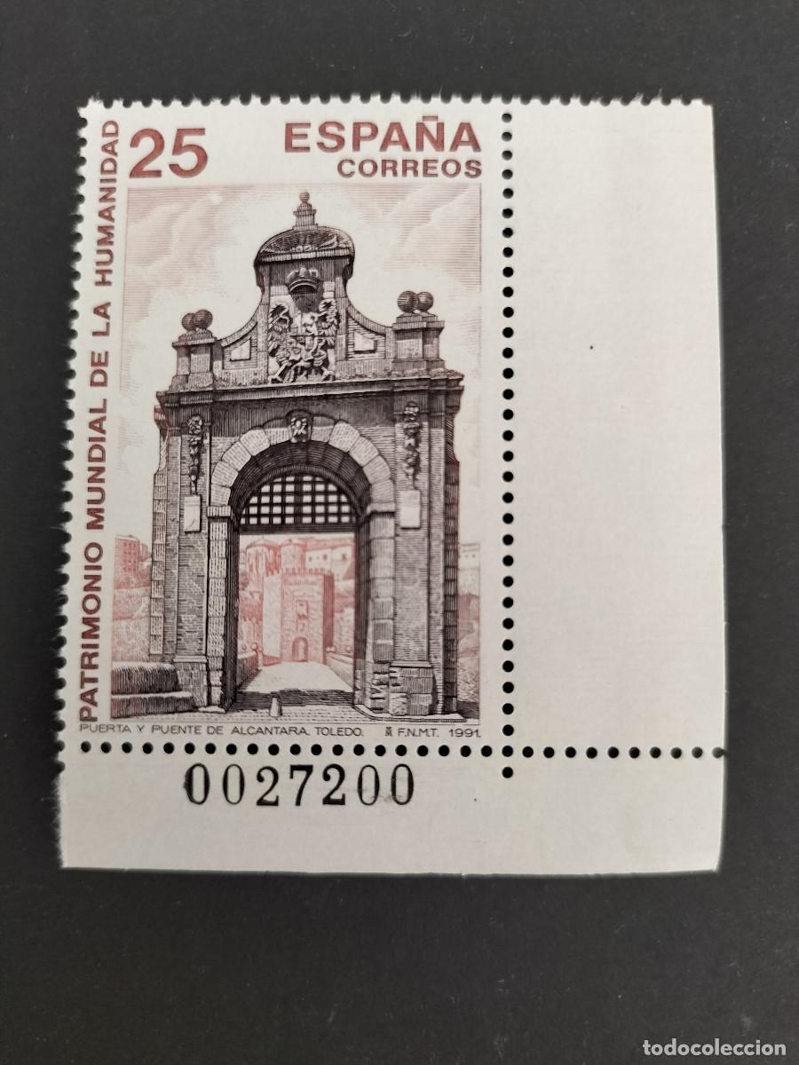 Sellos: Edifil 3147 MNH Bienes Culturales Puente y Puerta de Alcantara de Toledo Espa&ntilde;a 1991