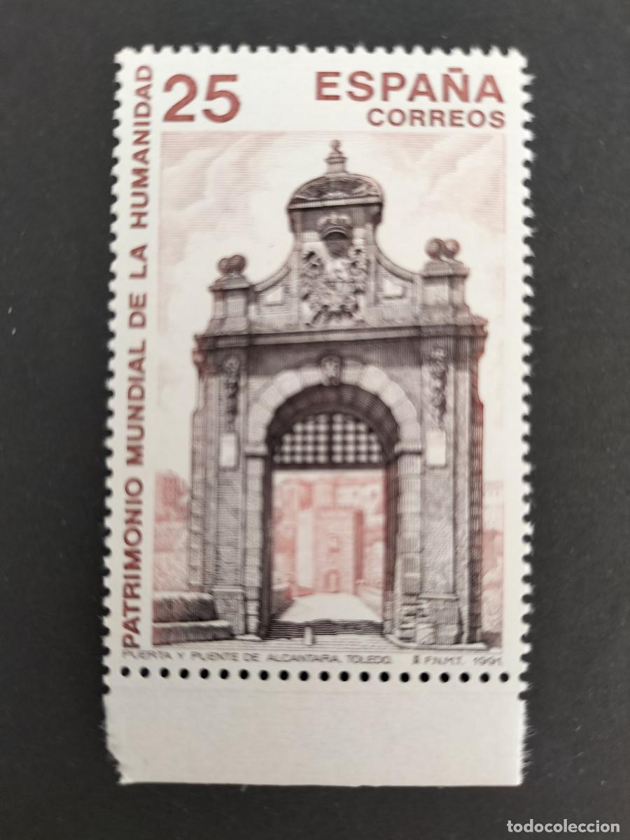 Sellos: Edifil 3147 MNH Bienes Culturales Puente y Puerta de Alcantara de Toledo Espa&ntilde;a 1991