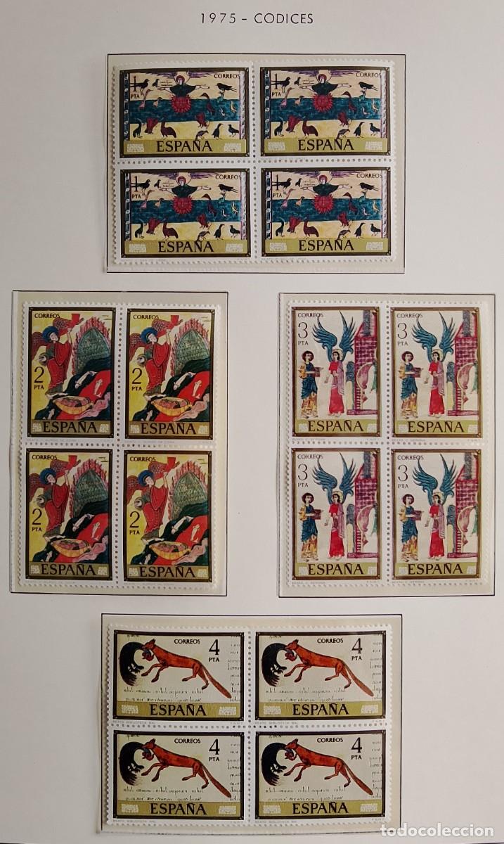 Timbres: Sellos en bloque de 4. Edifil 2284/91. C&oacute;dices. A&ntilde;o 1975.