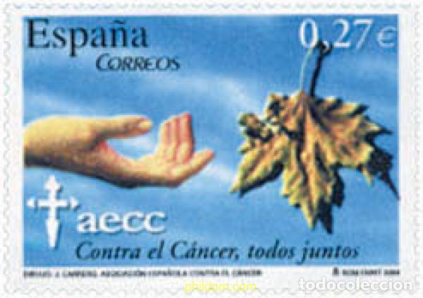 Sellos: 136720 MNH ESPA&Ntilde;A 2004 ASOCIACION ESPA&Ntilde;OLA CONTRA EL CANCER