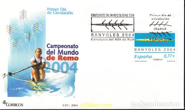 Sellos: 444074 MNH ESPA&Ntilde;A 2004 CAMPEONATO DEL MUNDO DE REMO. BANYOLES 2004