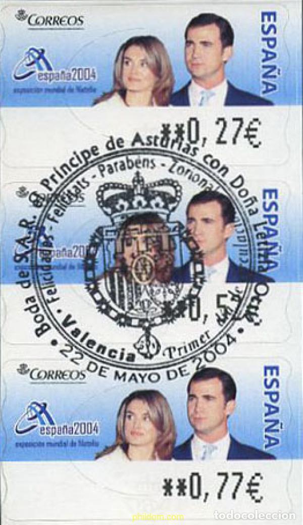 Sellos: 208760 USED ESPA&Ntilde;A 2004 BODA DEL PRINCIPE FELIPE DE BORBON Y DO&Ntilde;A LETIZIA ORTIZ