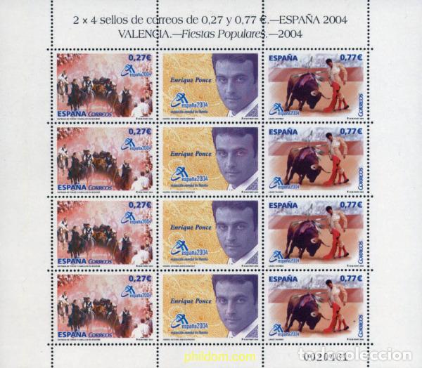 Sellos: 135651 MNH ESPA&Ntilde;A 2004 ESPA&Ntilde;A 2004. EXPOSICION FILATELICA INTERNACIONAL. FIESTAS POPULARES