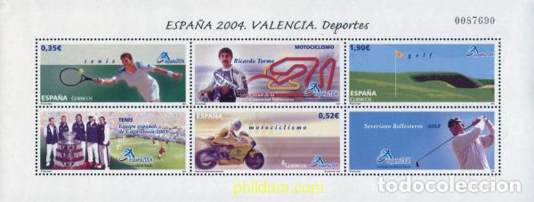 Sellos: 136013 MNH ESPA&Ntilde;A 2004 ESPA&Ntilde;A 2004. EXPOSICION FILATELICA INTERNACIONAL. DEPORTES