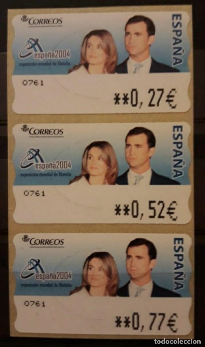 Sellos: ESPA&Ntilde;A ATM BODA REAL. SERIE DE 3 VALORES. MNH.