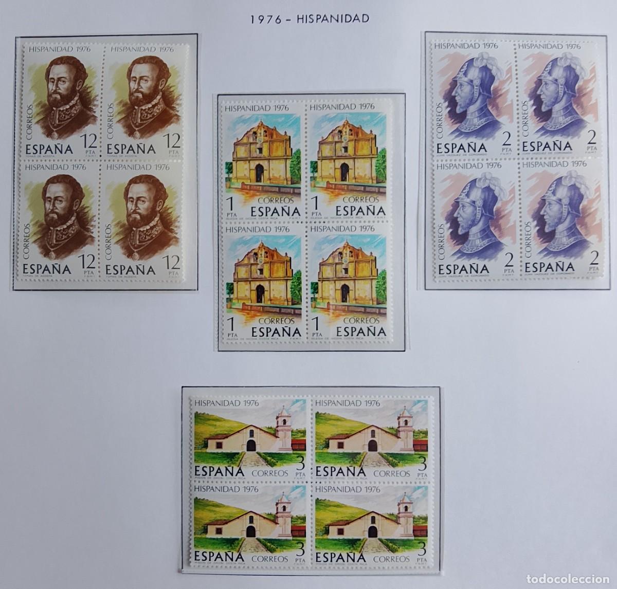 Sellos: Sellos en bloque de 4. Edifil 2371/74. Hispanidad Costa Rica (V Serie). A&ntilde;o 1976.