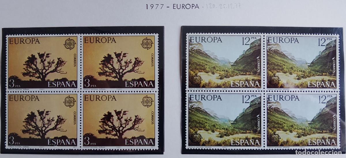 Stamps: Sellos en bloque de 4. Edifil 2413/14. Europa (XVIII Serie). A&ntilde;o 1977.