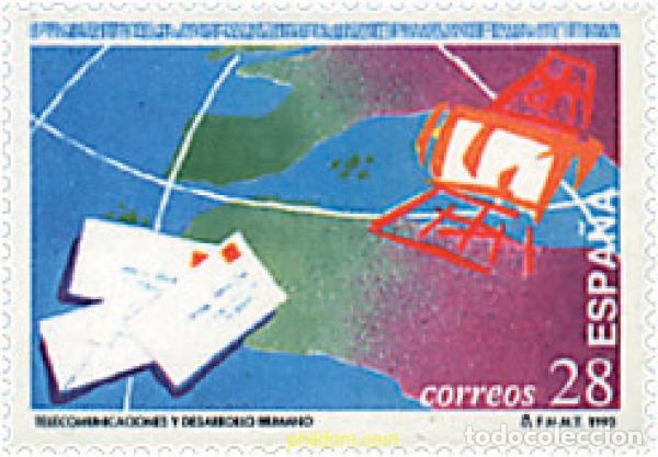 Sellos: 85945 MNH ESPA&Ntilde;A 1993 DIA DE LAS TELECOMUNICACIONES
