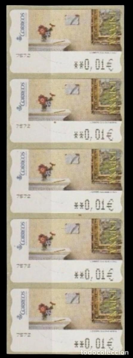 Sellos: ESPA&Ntilde;A ATM CARTA DESDE MI TIERRA. TIRA DE 5 V. M&Iacute;NIMOS. 5 DD/EE.