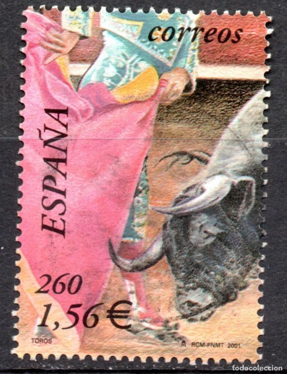 Sellos: SELLO USADO ESPA&Ntilde;A TOROS A&Ntilde;O 2.001