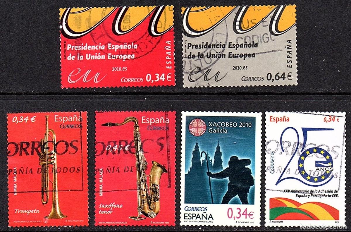 Sellos: VARIAS SERIES USADAS DE ESPA&Ntilde;A - A&Ntilde;O 2.010. (Lote 1)